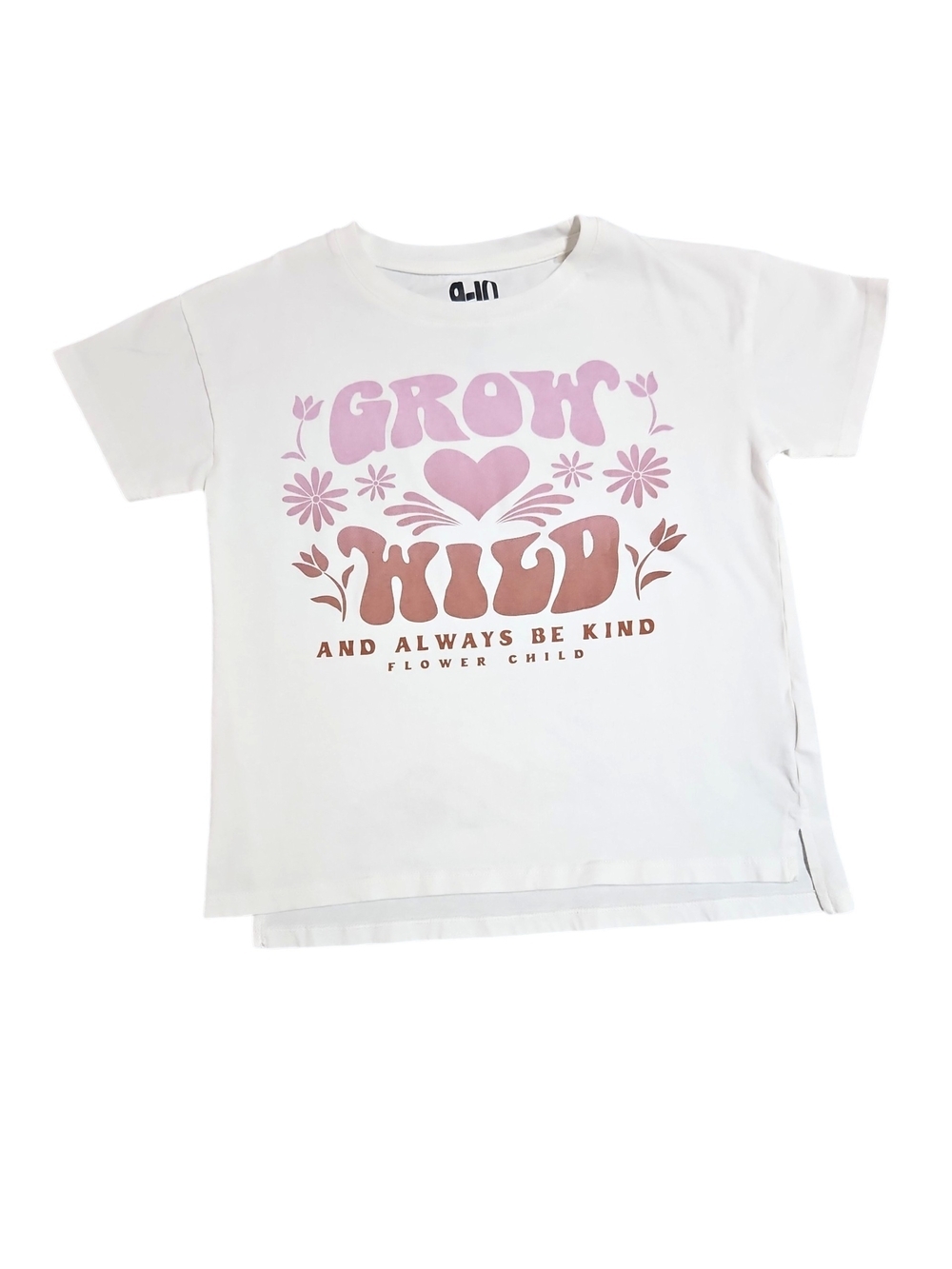 Cotton-On Kids Grow Wild White Graphic Tee Size 9-10